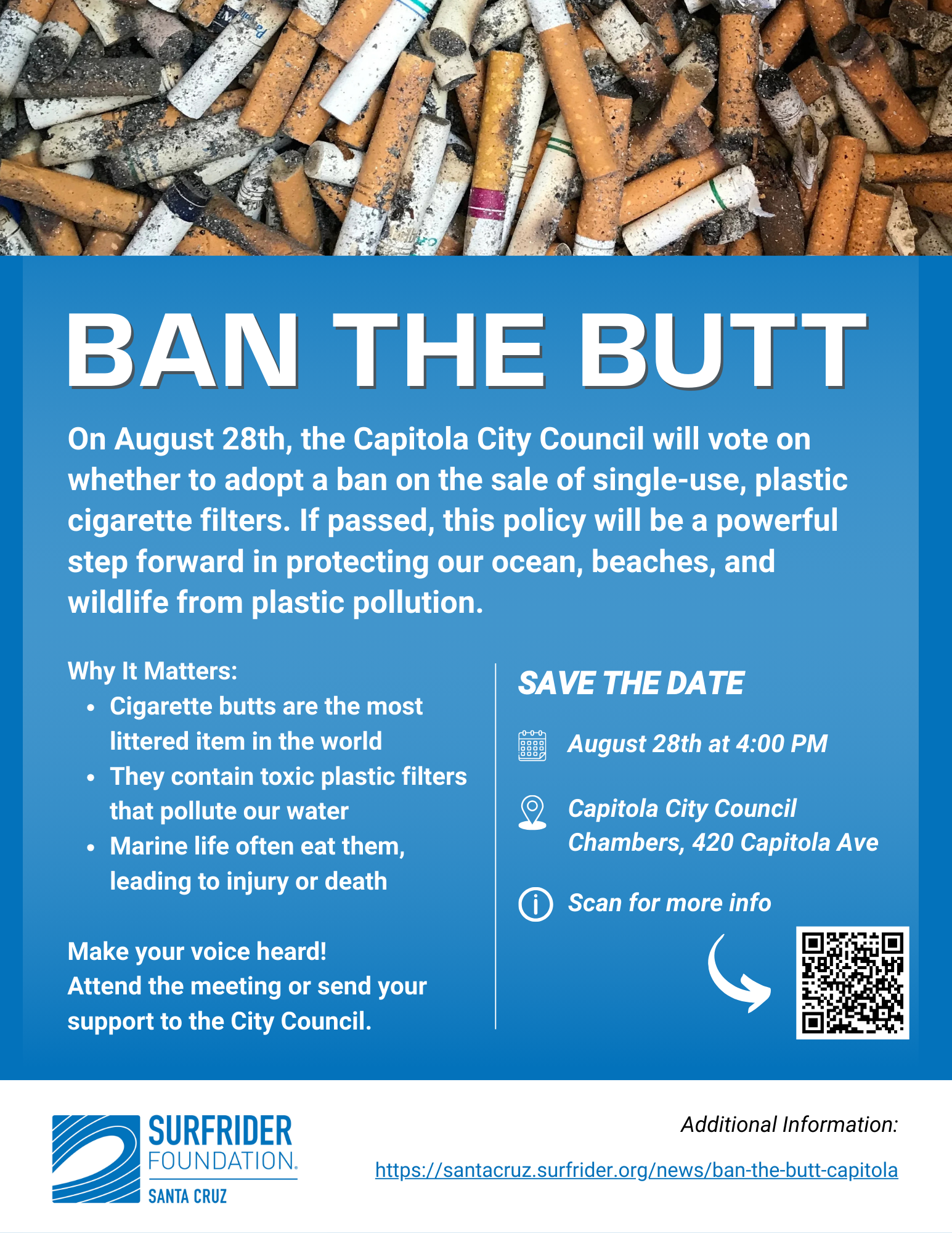 Ban The Butt Capitola Flyer